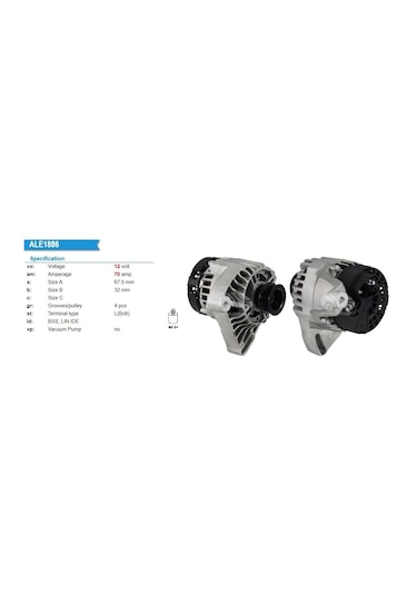 Alternatör 12V 70Ah 1,4 Multıjet Denso 51859042