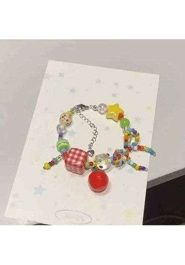 Willowhaven Yaz Enerjisi Renkli Elma Yıldız Boncuklu Kolye - Hafif Stili Canlandırır Hf-510 HF-510