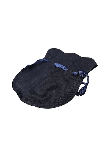 Kadife Kese Lacivert 100 Adet 8x9 2 Boy Takı, Altın Kesesi İpli & Büzgülü