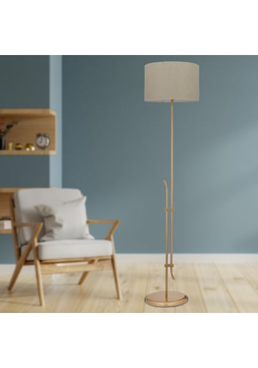 Jolly Eskitme Şapkalı Eskitme Modern Tasarım Ayaklı Abajur Lamba Metal Lambader