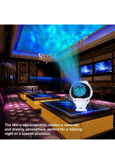 Jeemson Usb Led Su Dalga Projeksiyon Lambası - Yatak Odası Çocuk Odası İçin Romantik Ayak Işığı Ve İçmece Işığı Diğer