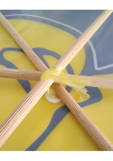 Uçurtma Altıgen Çıtalı Ipli Uçurtma Seti Kanarya Modeli