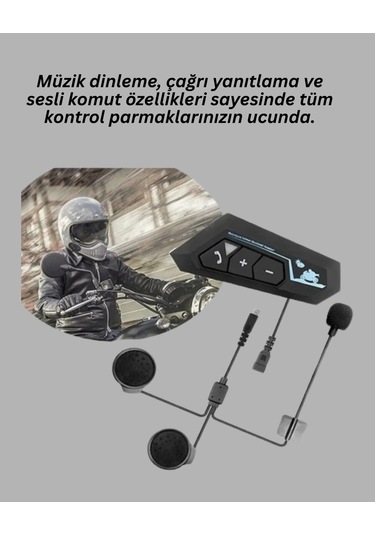 Bfs Motosiklet Sürüşleri İçin Bt22 Kask Bluetooth Kulaklık Mikrofonlu