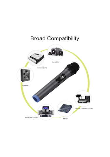 Ultratekno Wn01 Ses Sistemi Hoparlör İçin Kablosuz El Mikrofonu