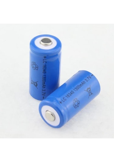 16340 Cr123A 1300Mah 3.7V Li On Şarjlı Pil 500 800 Cycle