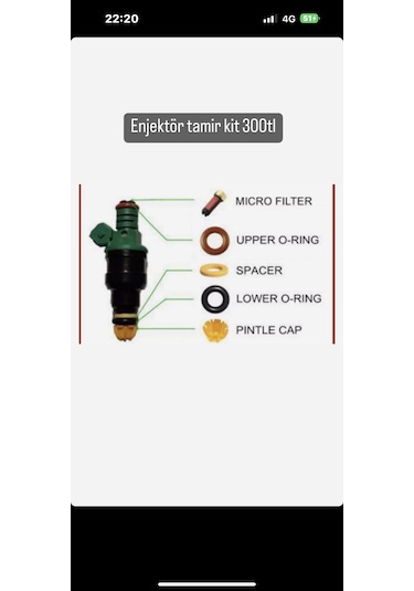 BMW M50 M52 M54 ENJEKTÖR TAMİR KİT