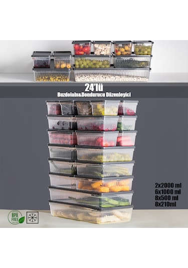 Porsima 2012 24'lü Buzluk Buzdolabı Düzenleyici Saklama Kabı Antr