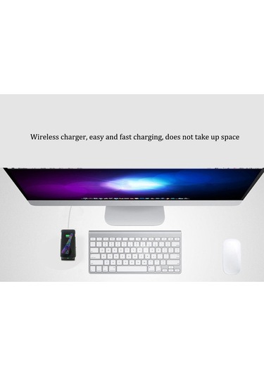 10w Qı Hızlı Kablosuz Şarj Cihazı Güç Cep Telefonu Braketi Telefon Tutucu Standı Beyaz