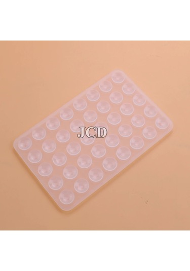 Goldenqian 2 Adet Silikon Vantuz Çift Taraflı Vantuz Cep Telefonu Fikstürü Vantuz Arka Yapışkanlı Cep Telefonu Kauçuk Vantuz Transparent Transparent