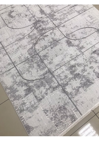 Merinos Halı Ritim 73339 095 Serisi Salon Oturma Yatak Odası Halısı Gri