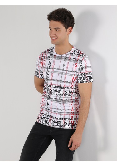 Colin'S Istanbul Baskılı Beyaz Erkek Kısa Kol Tişört Cl1064300_Q1.V1_Wht Colin'S Istanbul Baskılı Beyaz Erkek Kısa Kol Tişört Cl1064300_Q1.V1_Wht