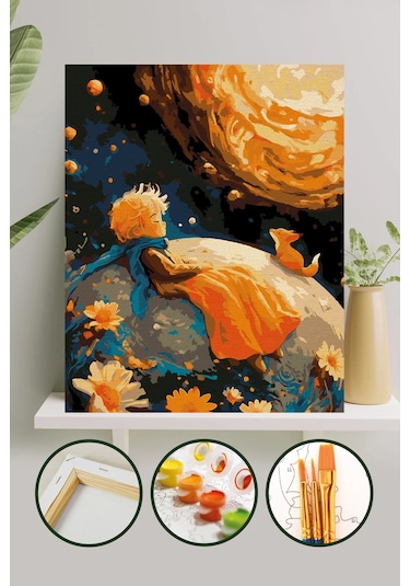 Sayılarla Boyama Tuval Seti 40x50 Cm - Küçük Prens