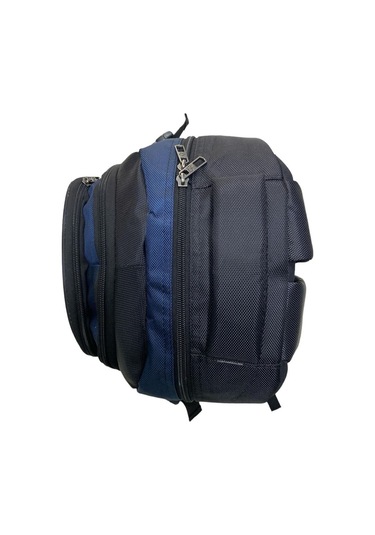 Büyük Su Geçirmeyen Kalın Kumaş Ortopedik Üç Bölmeli Okul Gezi Seyahat Kamp Sırt Çantası 32cmx47cm Lacivert