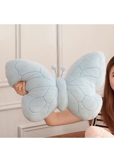 Suntek Kelebek Şeklinde Yastık Hediyesi Rahat Sevimli Yatak Mavi