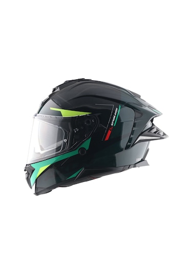 Axor Brutale Kryptıc Full Face Kapalı Kask Parlak Siyah - Yeşil