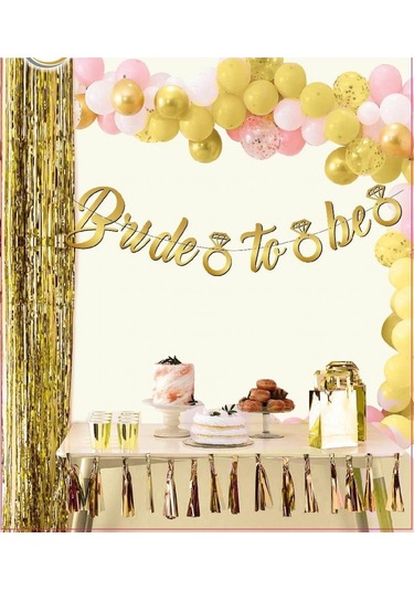Gold Altın Sarı Bride To Be Partisi Seti