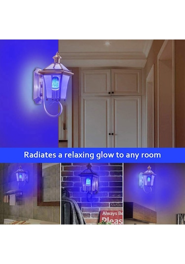 Vkemall Mavi E27 Led Alev Işığı - Dinamik Yangın Efekti, Kütleçekimli, Ev Dekorasyonu Işık Kaynağı