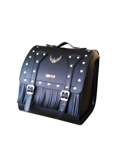 Motosiklet Deri Arka Çanta Valiz Mod Chopper Siyah Motor Arka Çanta Renkli