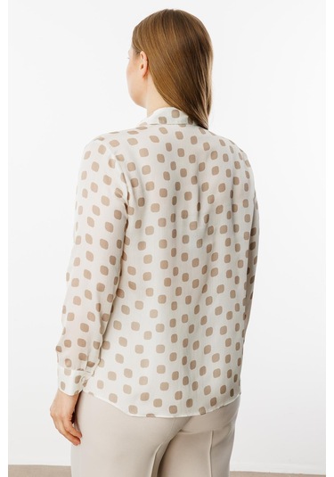 Moda İlgi Kadın Büyük Beden Puanlı Oversize Saten Gömlek 0001 Taş Taş
