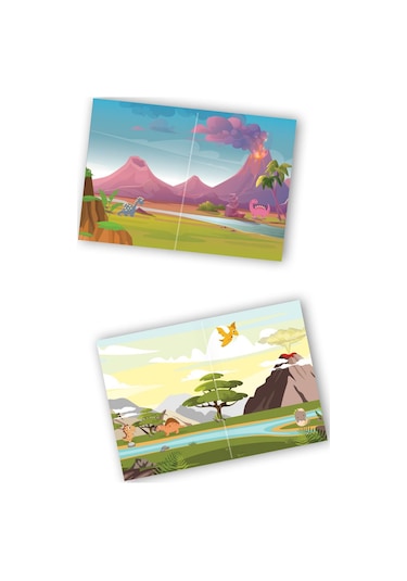 My Sticker Book '' Vehicles- Dinosaurs'', 2li Set Tükenmeyen Sticker