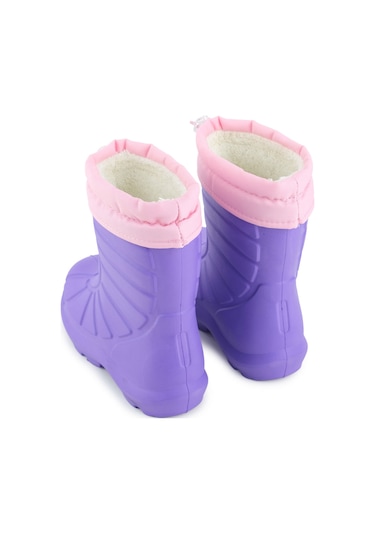 Gezer Kız Çocuk Kışlık Eva Boğazdan Lastikli Sessiz Taban Kar Bot Çizme Eflatun