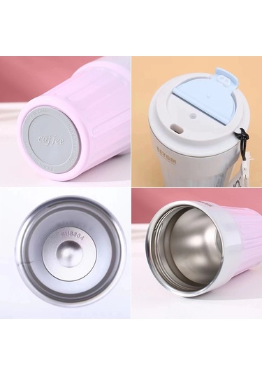 400 Ml Paslanmaz Çelik Sızdırmaz Vakum Şişeler Kahve Termos Şişe Diğer Mavi Ve Beyaz