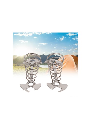 Skycity 2 Adet Çadır Gövde Bağlama Aynası, Çelik Ve Alüminyum, Çadır Sabitleyici, Rope Kanca, Çıkrık Kullanıma Uygun, Çadır Aksesuarı, Gümüş Renk Gümüş