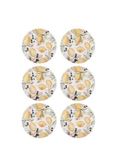 The Mia Limoncello Servis Tabağı 6lı Set 26 Cm Lmn013 Renkli