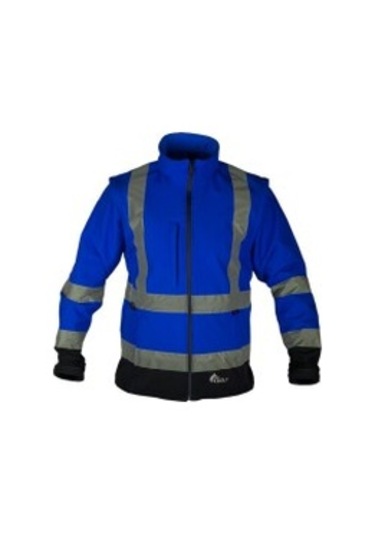 Cosywolf Cw002233 Bold Reflektörlü Softshell Mont Mavi Siyah Mavi - Siyah