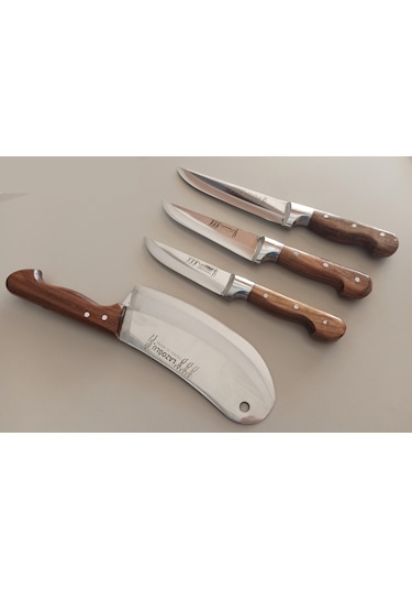 Lazoğlu Bıçak Seti Salata Soğan Zırh Bıçağı ve 3 Kasap Bıçağı