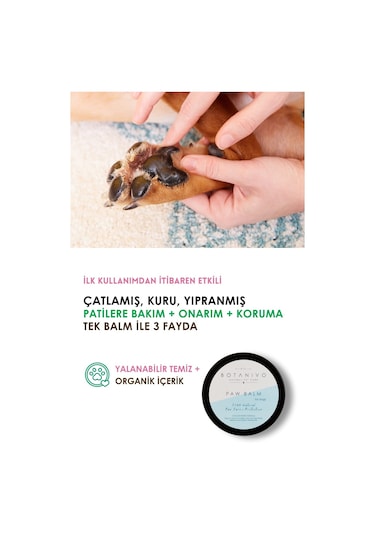 Botanivo Köpekler İçin Organik İçerikli Pati Bakım + Onarım + Koruma Balmı Stick 5 ML