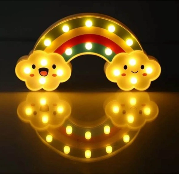 Gülen Bulutlu Gökkuşağı Led Gece Lambası Diğer