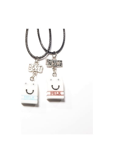Tedz Collection Blue Brown Milk Arkadaşlık Kolyesi Siyah
