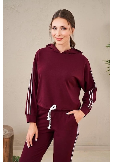 Pjs 23574 Kapüşonlu Kadın Eşofman Takım 001