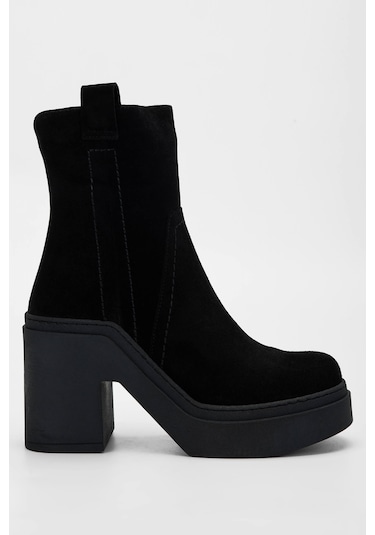 Tamer Tanca Kadın Hakiki Deri Siyah Süet Casual Bot 33 17800 Bn Bot Sk23/24 Sıyah Suet