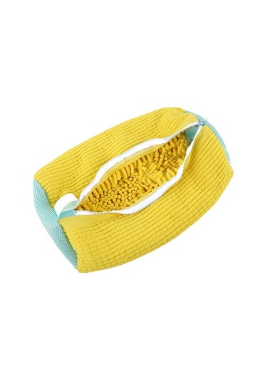 Qingmipy Sarı Renkli Ayakkabı Yıkama Çantası - Dayanıklı Poliester, Makine Yıkamada Hasarı Önler, Otomatik Kilitleme Rezipak, Çok Amaçlı Kullanım Sarı