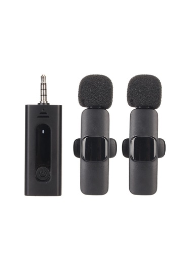 Kosona K35-2 Kablosuz Lavalier Mikrofon, 2.4g Tekden İkiye, Gürültü Azaltma, 3.5mm Arayüz, 7 Saat Kullanim Süresi, Röportaj/canli Yayin İçin