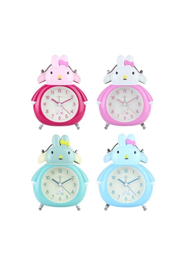 Analog Göstergeli Metal Tavşan Çalar Saat, Öğrenci Sırası Dekorasyonu B Diğer