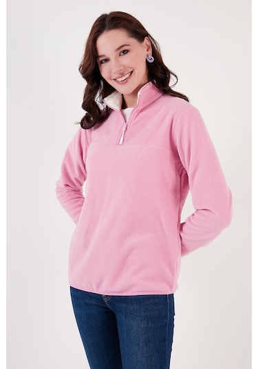 Lela Slim Fit Yumuşak Dokulu Anti-Pilling Tüylenme Yapmayan Yarım Fermuarlı Bayan Polar 5907000 Şeker Pembe Lela Slim Fit Yumuşak Dokulu Anti-Pilling Tüylenme Yapmayan Yarım Fermuarlı Bayan Polar 5907000 Şeker Pembe