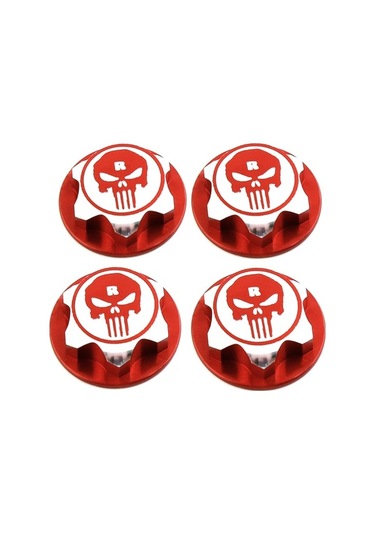 Novahub Traxxas X-maxx/summit İçin 4 Adet 17mm Kırmızı Metal Jant Somunu Seti