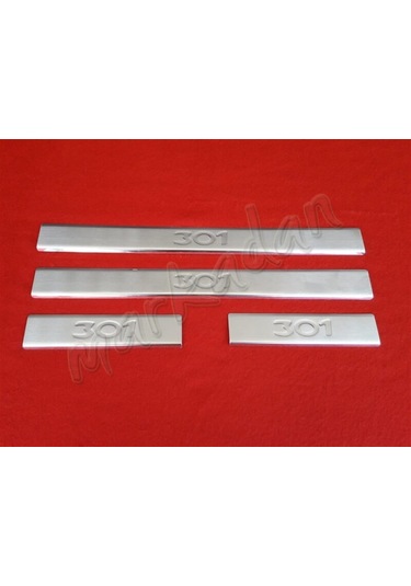 Markadan Peugeot 301 Krom Kapı Eşiği 2012 Sonrası 4 Parça  Paslanm
