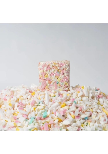 Good Night 12 Renk Gök Kuşağı Puf Armut Koltuk 100x100x50cm Bej