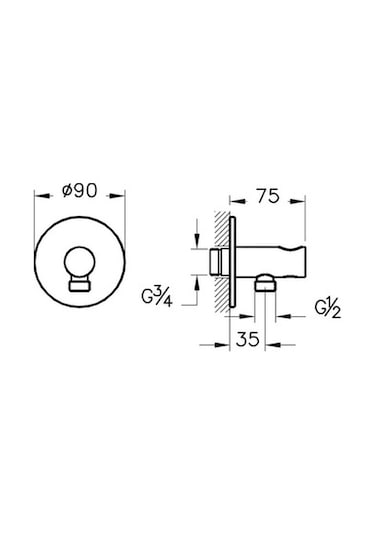 Vitra Origin A4262534 Ankastre El Duşu Çıkışı Fırçalı Nikel