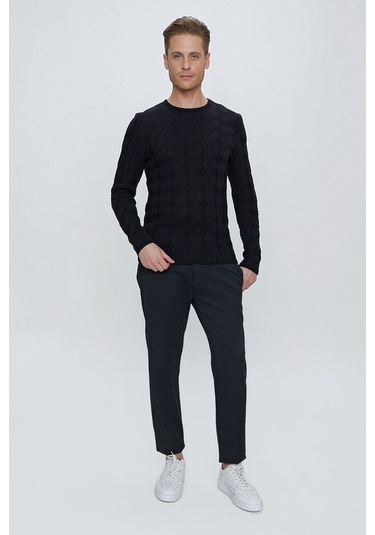 Efor Tr 856 Slim Fit Lacivert Klasik Triko Lacivert
