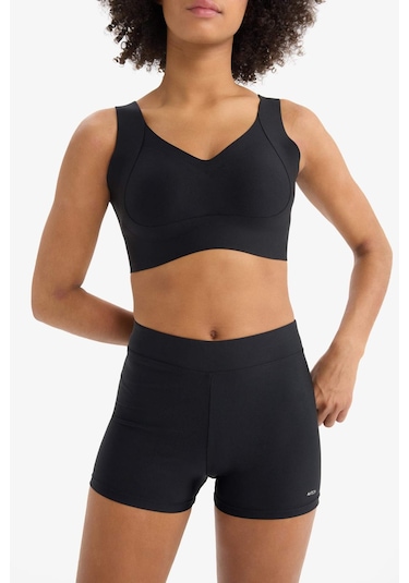 DeFactoFit Slim Fit Dar Kesim Sporcu Deniz Şortu B6397AX25HSBK81 Siyah