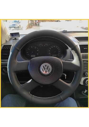 Volkswagen Polo Mk3 2004-2007 Uyumlu Araca Özel Deri Direksiyon Kılıfı