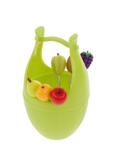 Suntek 1 Set Mix Meyve Çatalları Fıçı Tutucu Snack Yiyecek