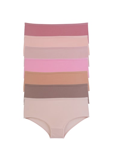 Kadın Külot Yuksek Bel 7 li Paket Likralı TAŞ 94183_R96 Taş