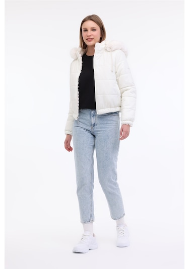 Lumberjack Wl Alba 2cn2120 4pr Ekru Kadın Kısa Kaban Bej