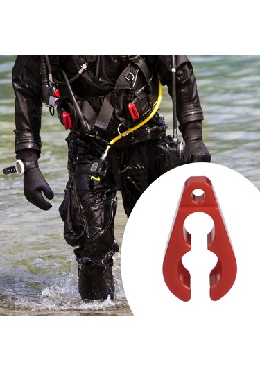 Suntek Uzun Hortum Klipsi Tutucu Hafif Şnorkelli Kırmızı